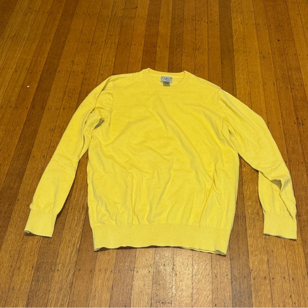 Ll bean wool Yellow Crewneck Sweater